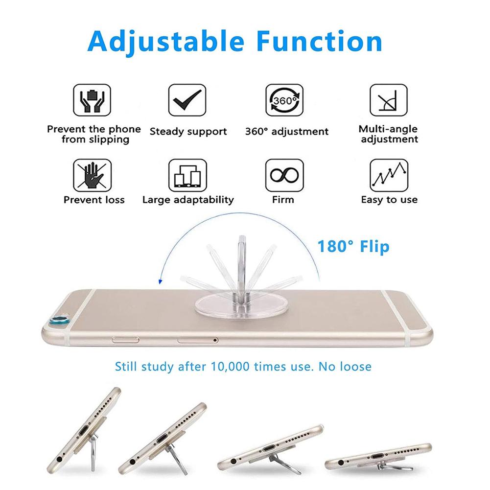 Transparent Cell Phone Ring Ho - Kickstand Adjustable 评论和价格