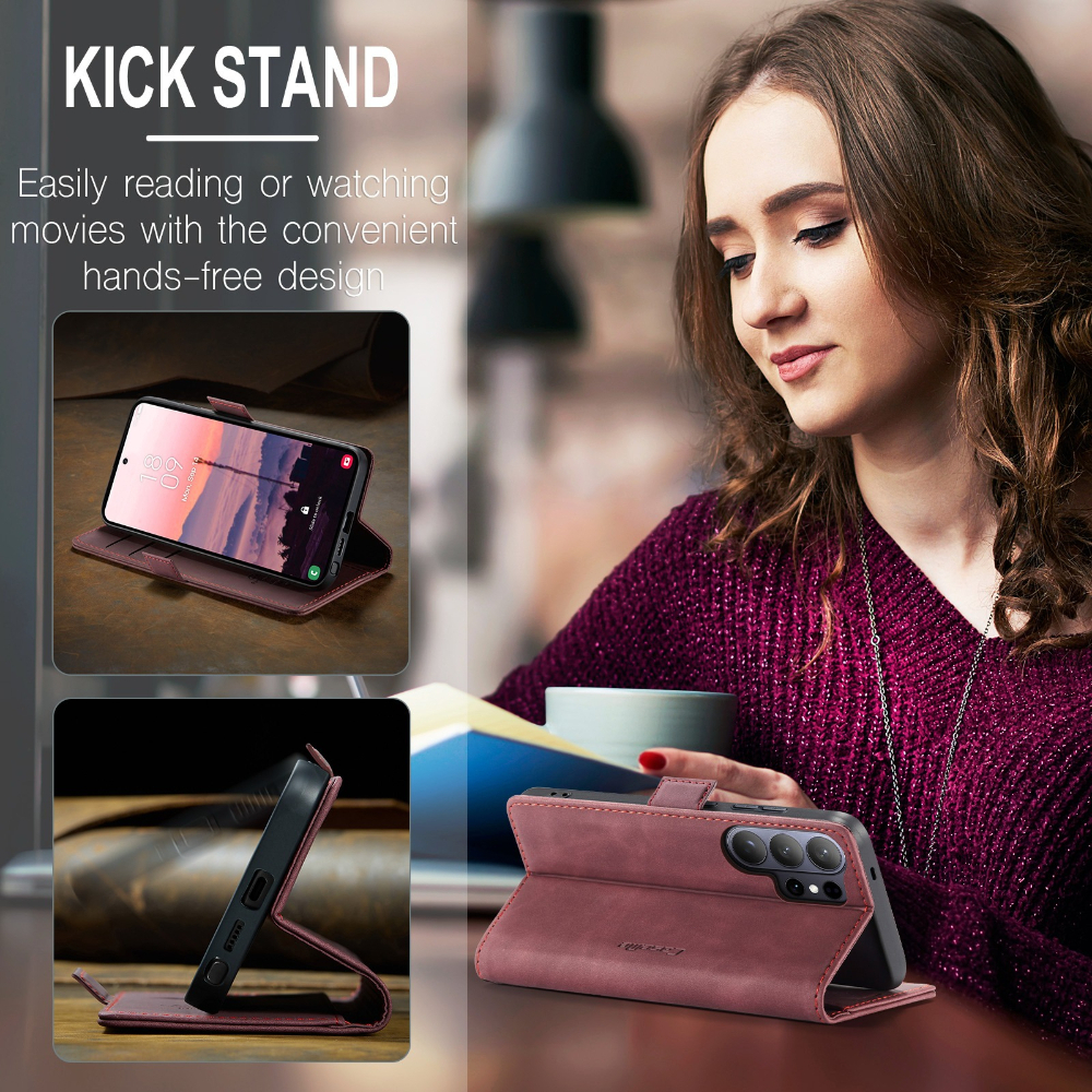 Flip Leather Case for Samsung  - Kickstand Adjustable 评论和价格