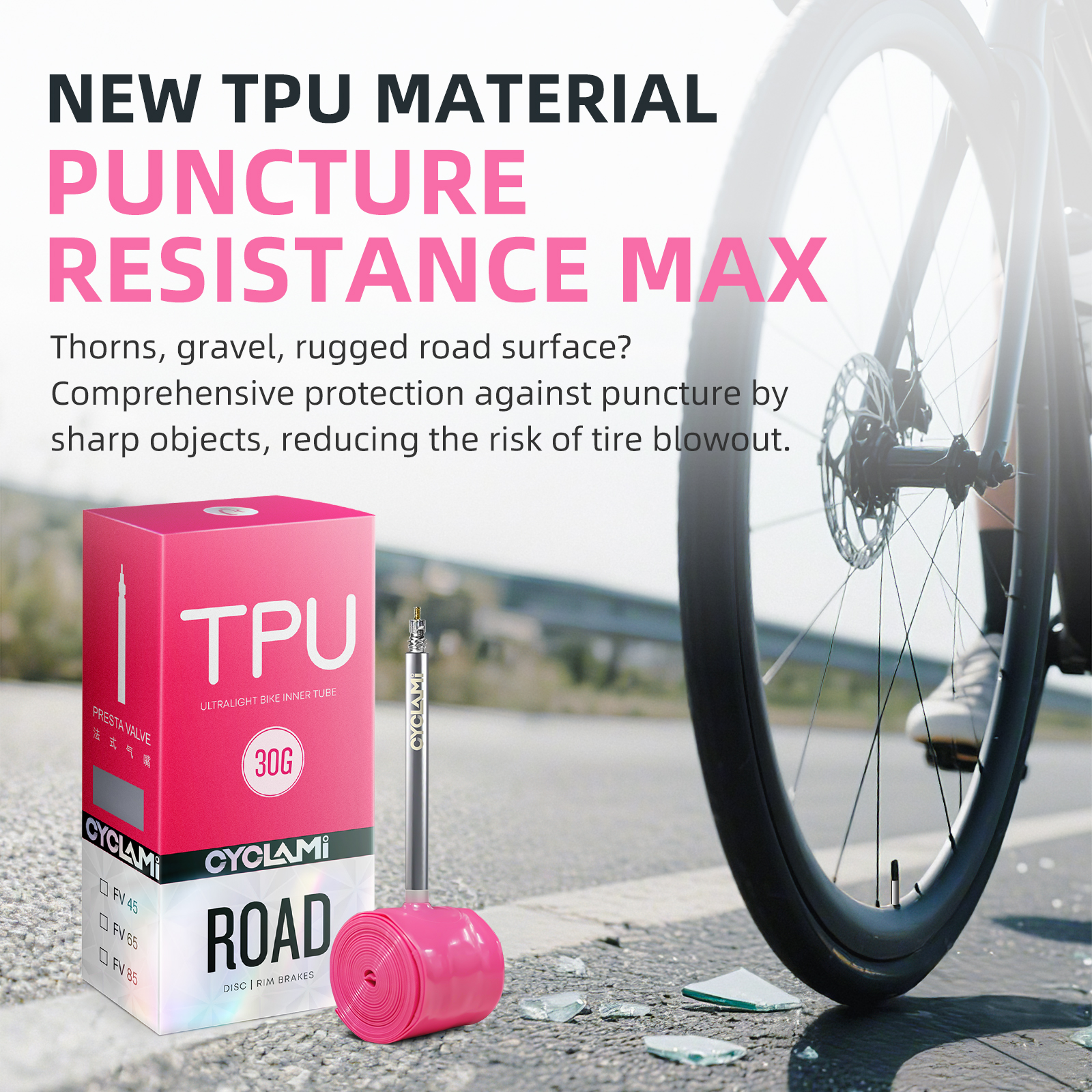 2PC CYCLAMI Bike Inner Tube St - Inner Tube 700C 评论和价格