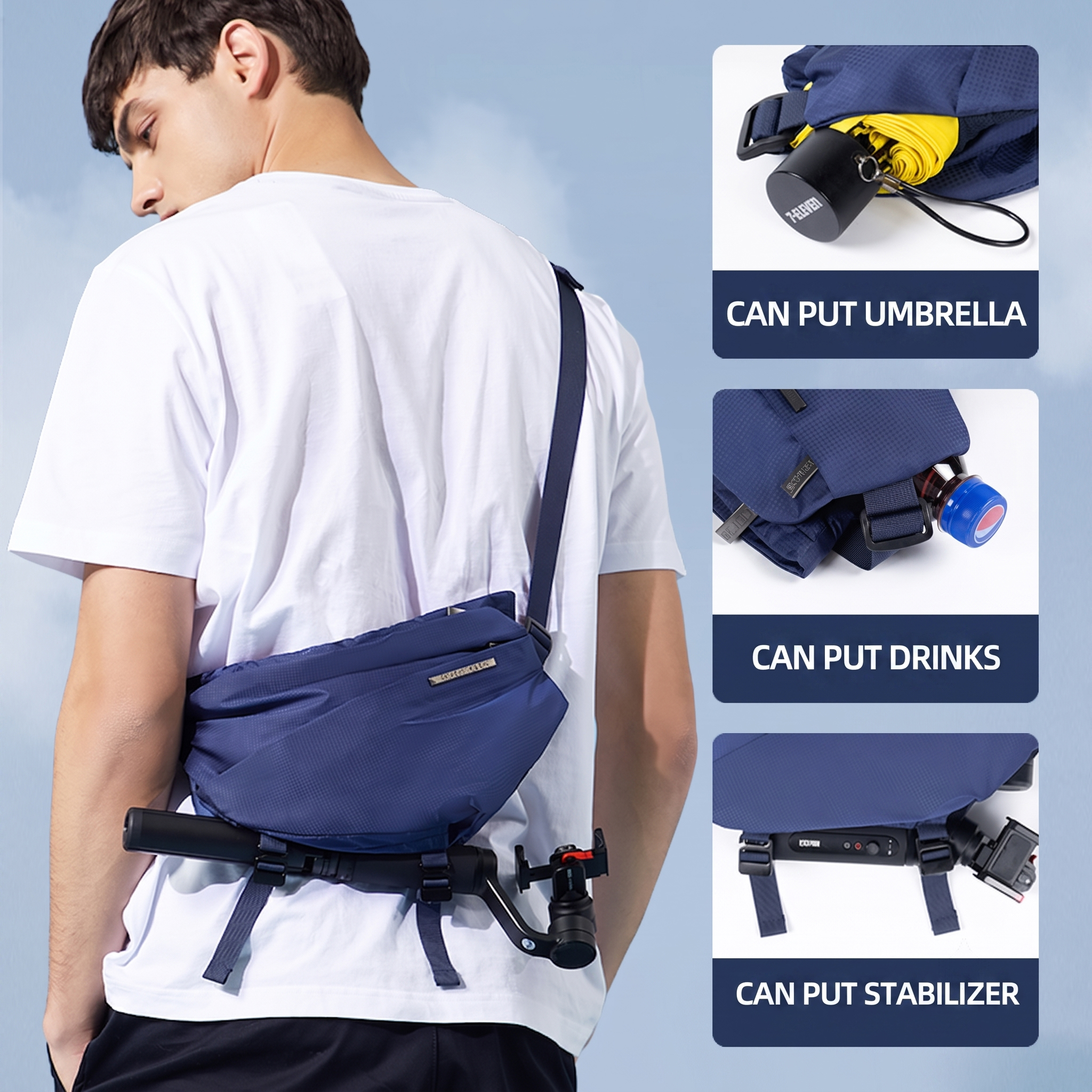 Trendy Unisex Crossbody Functi - Cycling Commute 评论和价格