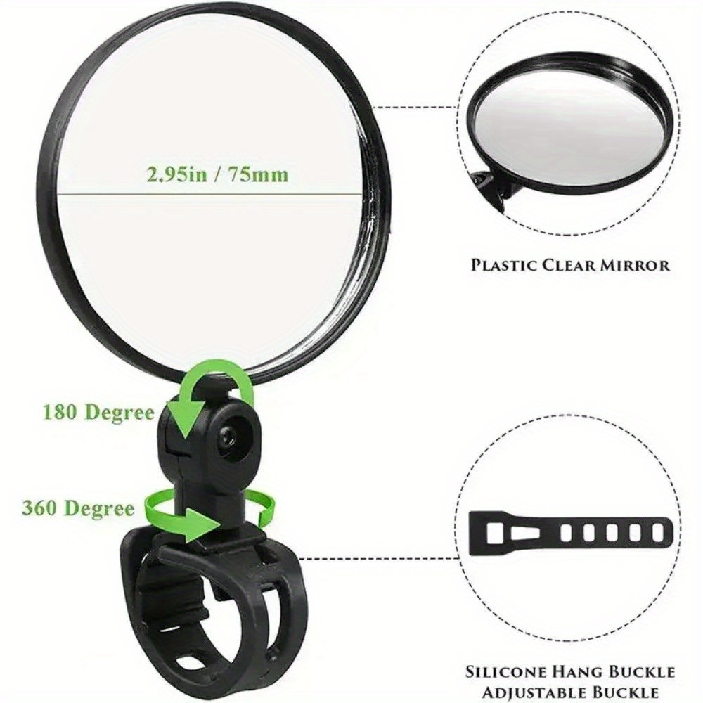 TOSUOD 1pc/1 Pair Universal Bi - Mirror Handlebar Convex 评论和价格