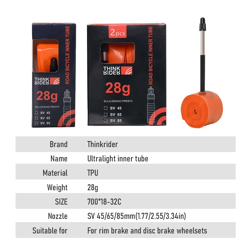 ThinkRider 1Pcs Ultralight 28g - Inner Tube 700C 评论和价格