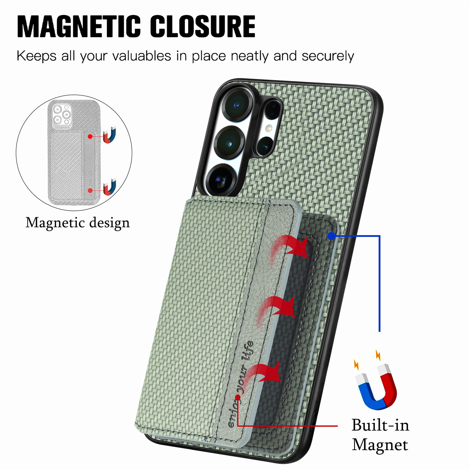 Business Magnetic Carbon Fibre - Kickstand Adjustable 评论和价格