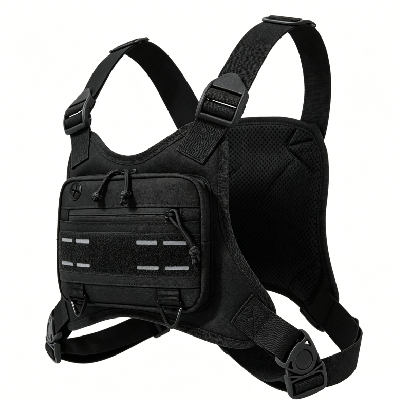 Tactical Front Chest Rig Bag V - Reflective Vest Cycling 评论和价格