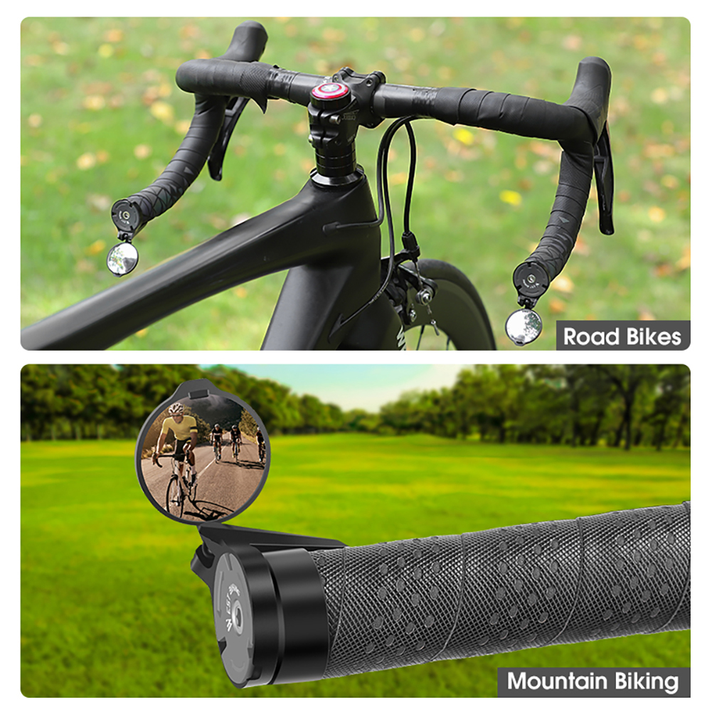 2 Pcs Bar End Bike Mirror 360  - Mirror Handlebar Convex 评论和价格