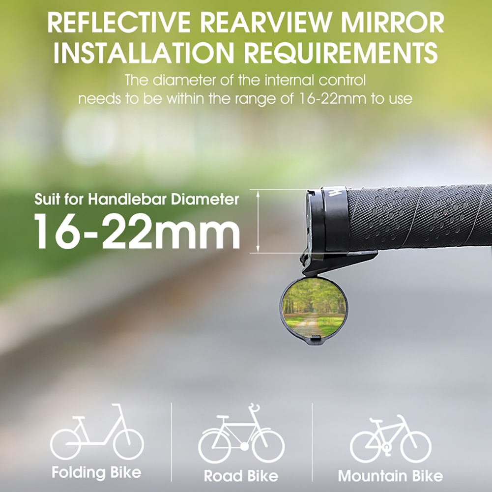 2 Pcs Bar End Bike Mirror 360  - Mirror Handlebar Convex 评论和价格