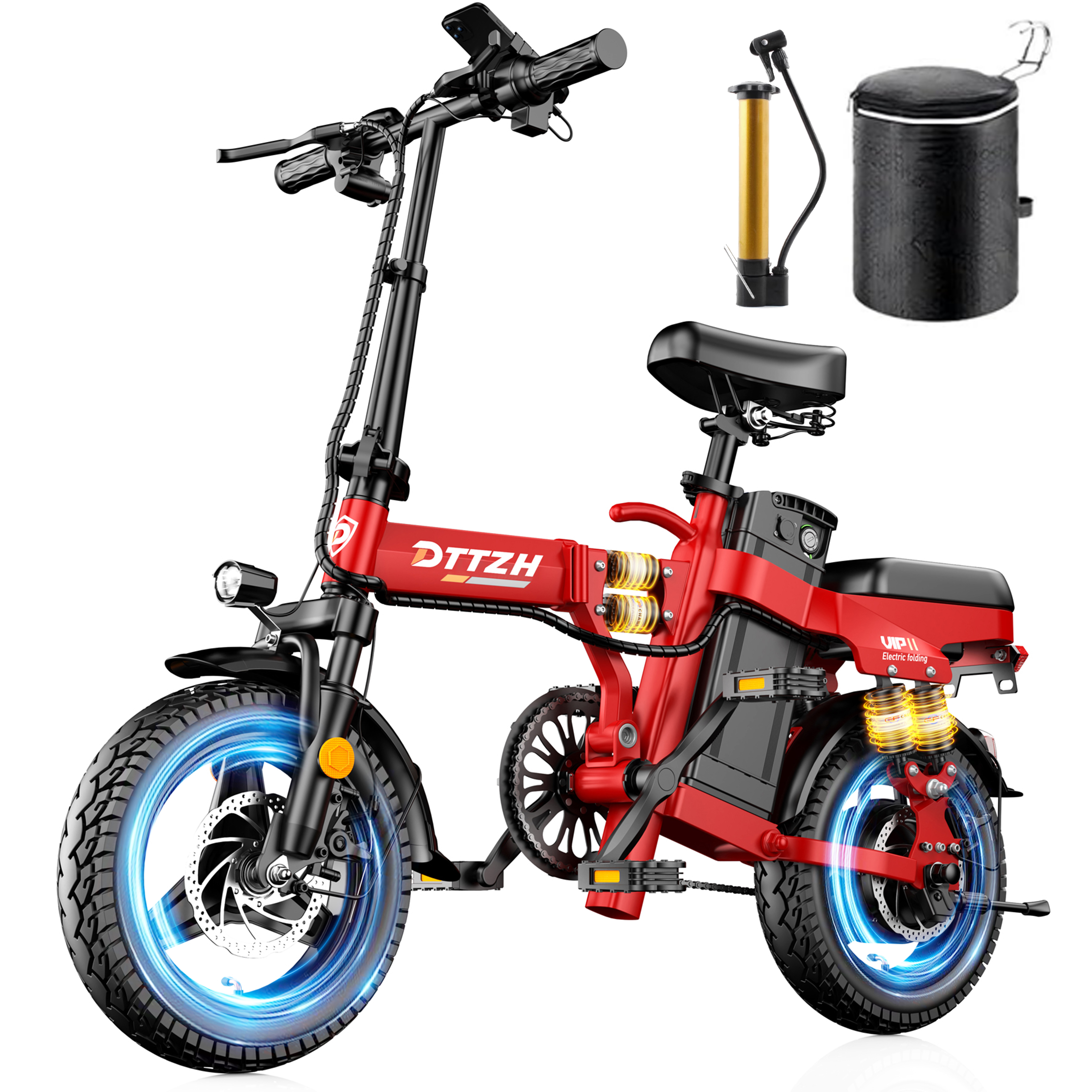 DTTZH A12S Foldable Electric B - Commuting With Bike 评论和价格