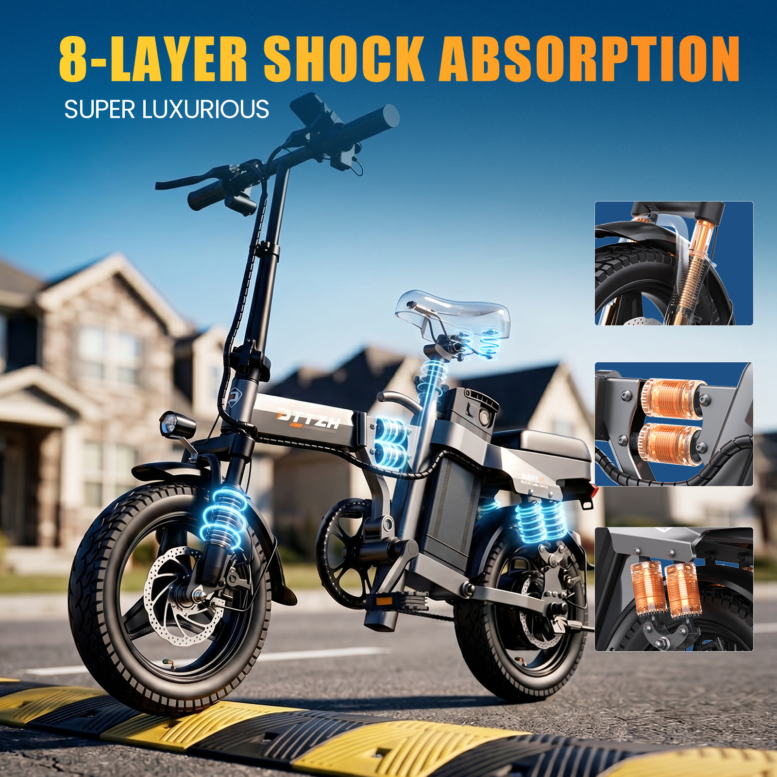 DTTZH A12S Foldable Electric B - Commuting With Bike 评论和价格