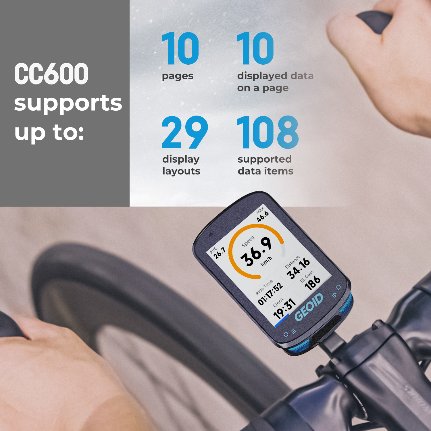 Geoid CC600 Bike Computer Colo - Cycling Commute 评论和价格