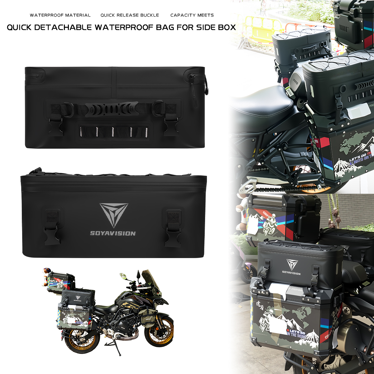 Motorcycle Case Box Bag Waterp - Panniers Waterproof Rear 评论和价格