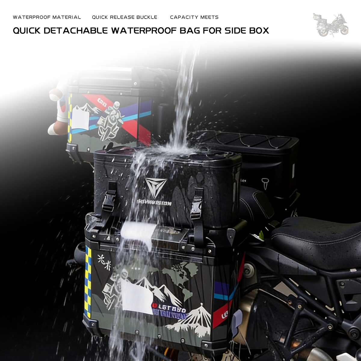 Motorcycle Case Box Bag Waterp - Panniers Waterproof Rear 评论和价格