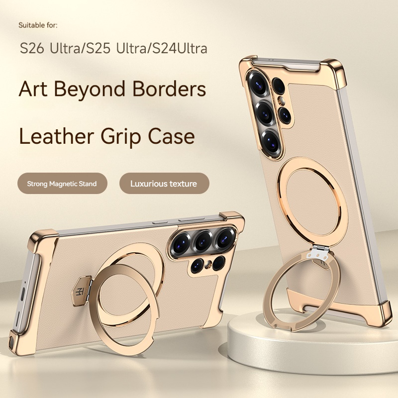 Luxury Leather Frameless Magne - Kickstand Adjustable 评论和价格