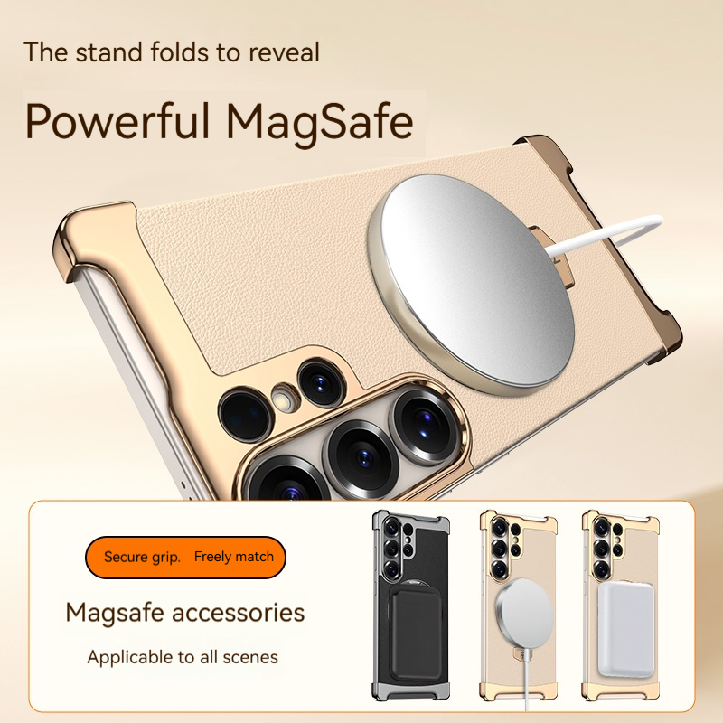 Luxury Leather Frameless Magne - Kickstand Adjustable 评论和价格