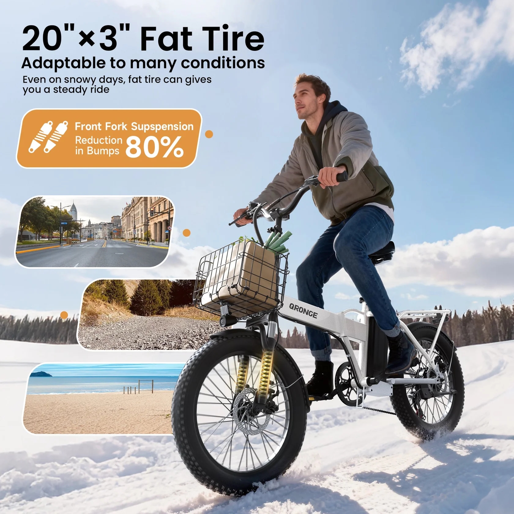QRONGE Waterfall Folding Elect - Commuting With Bike 评论和价格